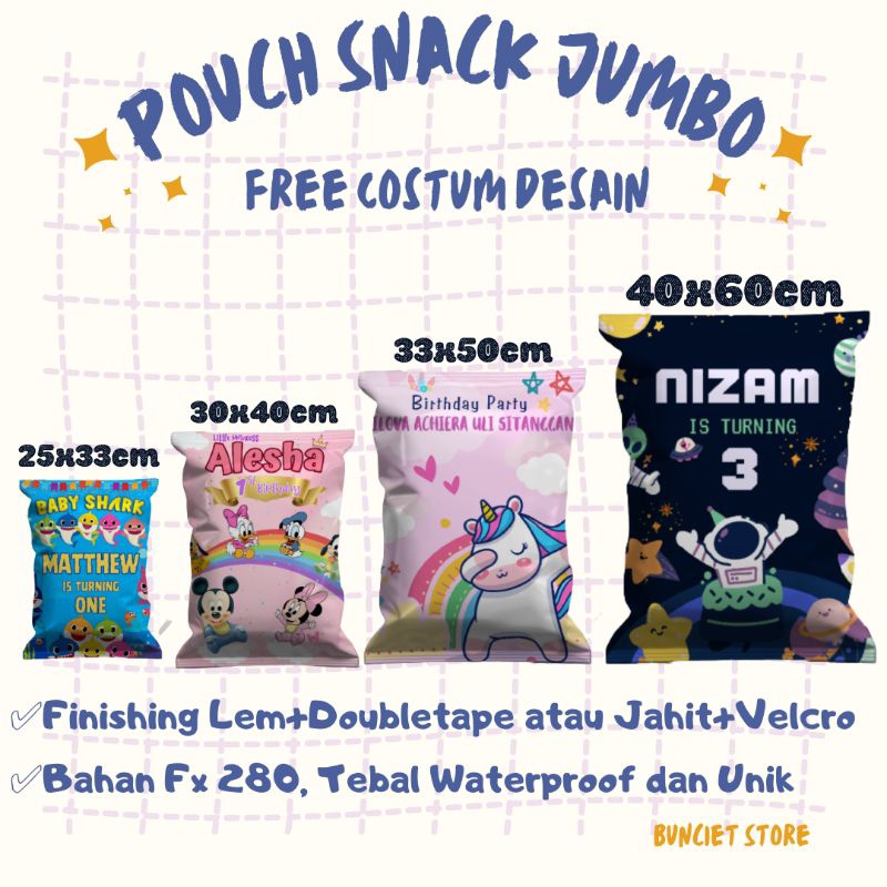 

(+Snack) Snack pouch Giant/Snack pouch jumbo (Isian by request)