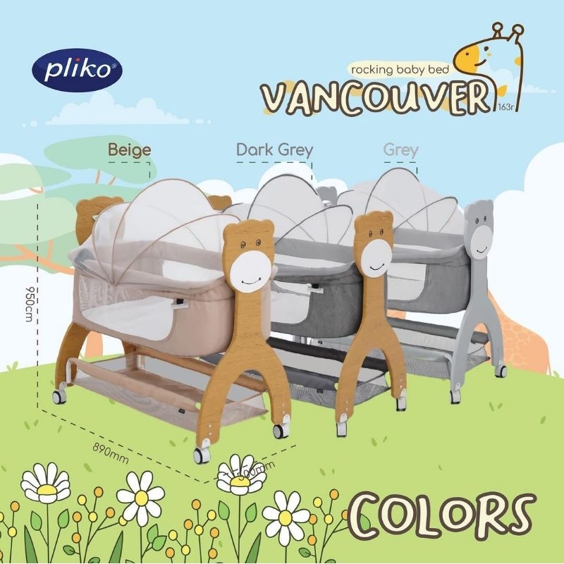 BOX BAYI PLIKO VANCOUVER 163 | BOX BAYI AYUN | TEMPAT TIDUR BAYI AYUN | PERLENGKAPAN BAYI | KADO BAY