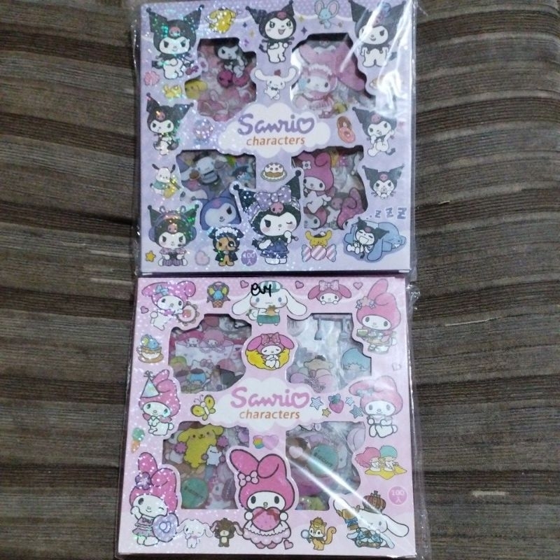 

sticker box sanrio isi 100 lbr mix karakter