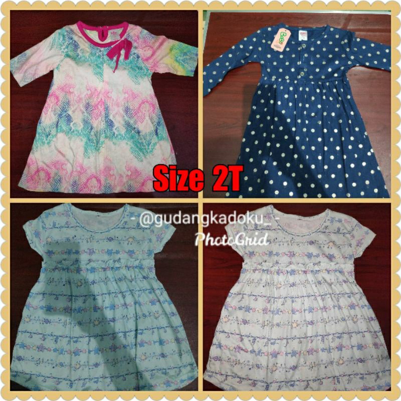 Dress Kaos Anak Perempuan Size 2T BOboKids Flow Kids