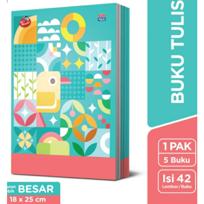 

Buku Tulis SIDU 42 Lembar Maxi - 1 Pak / 5 Buku