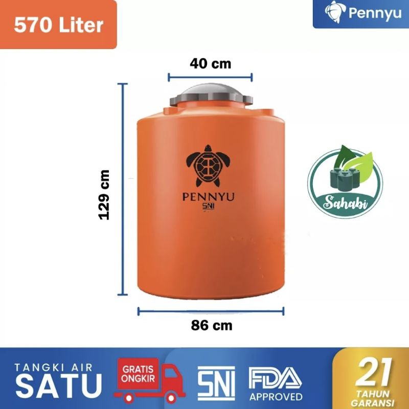 Tandon Air /Toren Air / Tangki Air Pennyu Ukuran 500 Liter Invoice