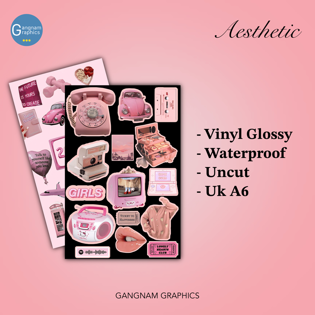 

STICKER DECO RETRO MONOCHROME AESTHETIC VINTAGE BARBIE KOREA DIY LAPTOP HP SCRAPBOOK STIKER LUCU