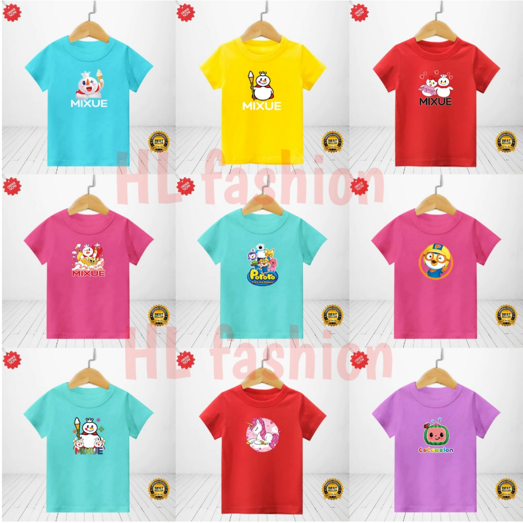 kaos anak paket hemat isi 4pcs/kaos anak lengan pendek murah