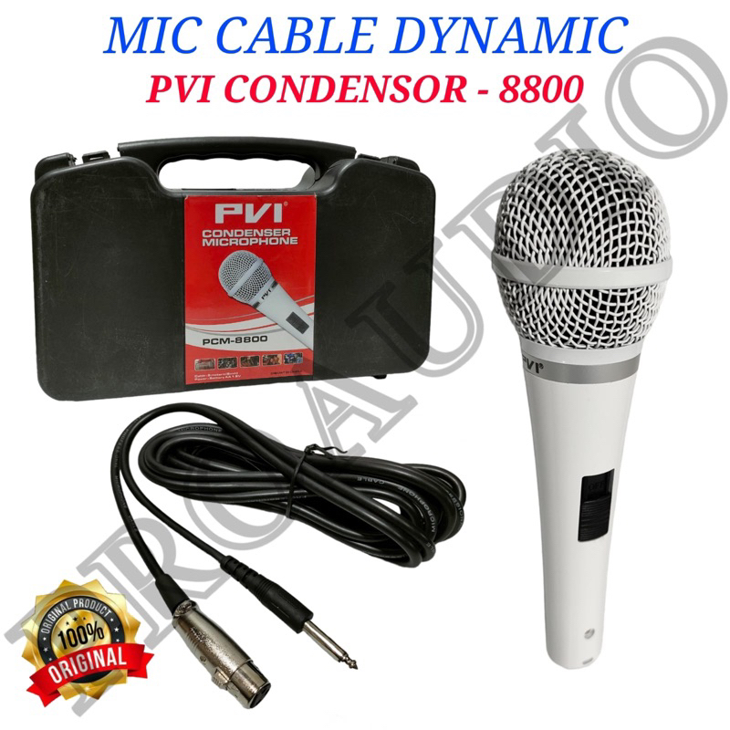 Mic Condensor Mic PVI PCM 8800 PCM8800 Microphone Kabel Original