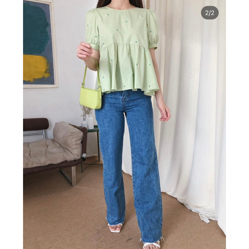 Oudre Namu Top in Green