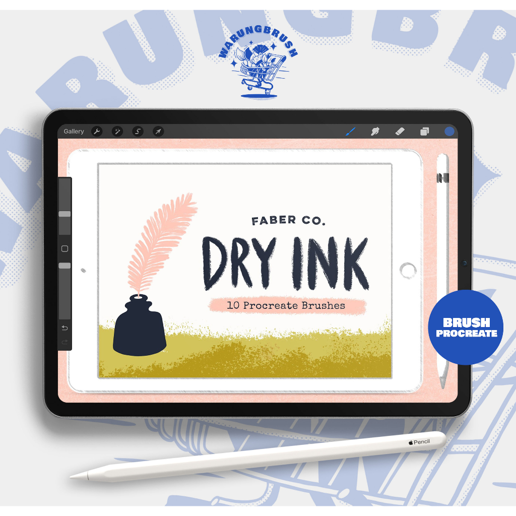 Dry Ink 10 Procreate Brushes BP0060