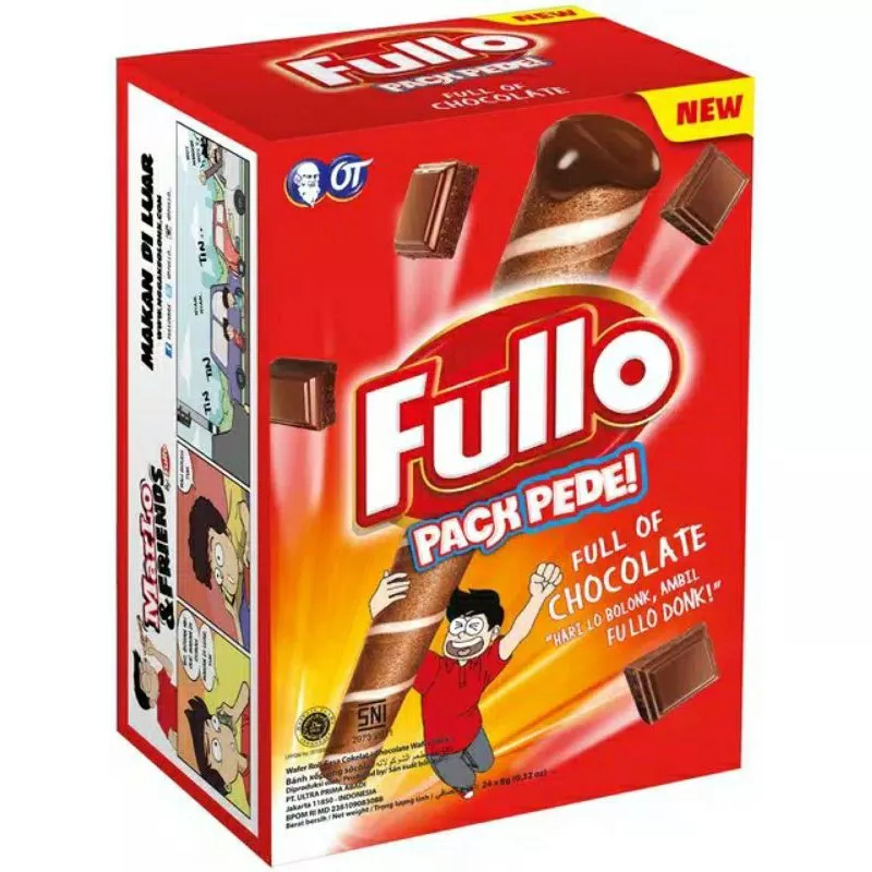 

Wafer Coklat Fullo Box [24 Pcs x 7,5 gr] / Fullo Coklat