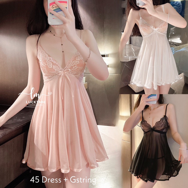 Luckymm Lingerie Dress Sexy Baju Tidur Wanita Dewasa / Sexy Lingerie Dress Wanita 45