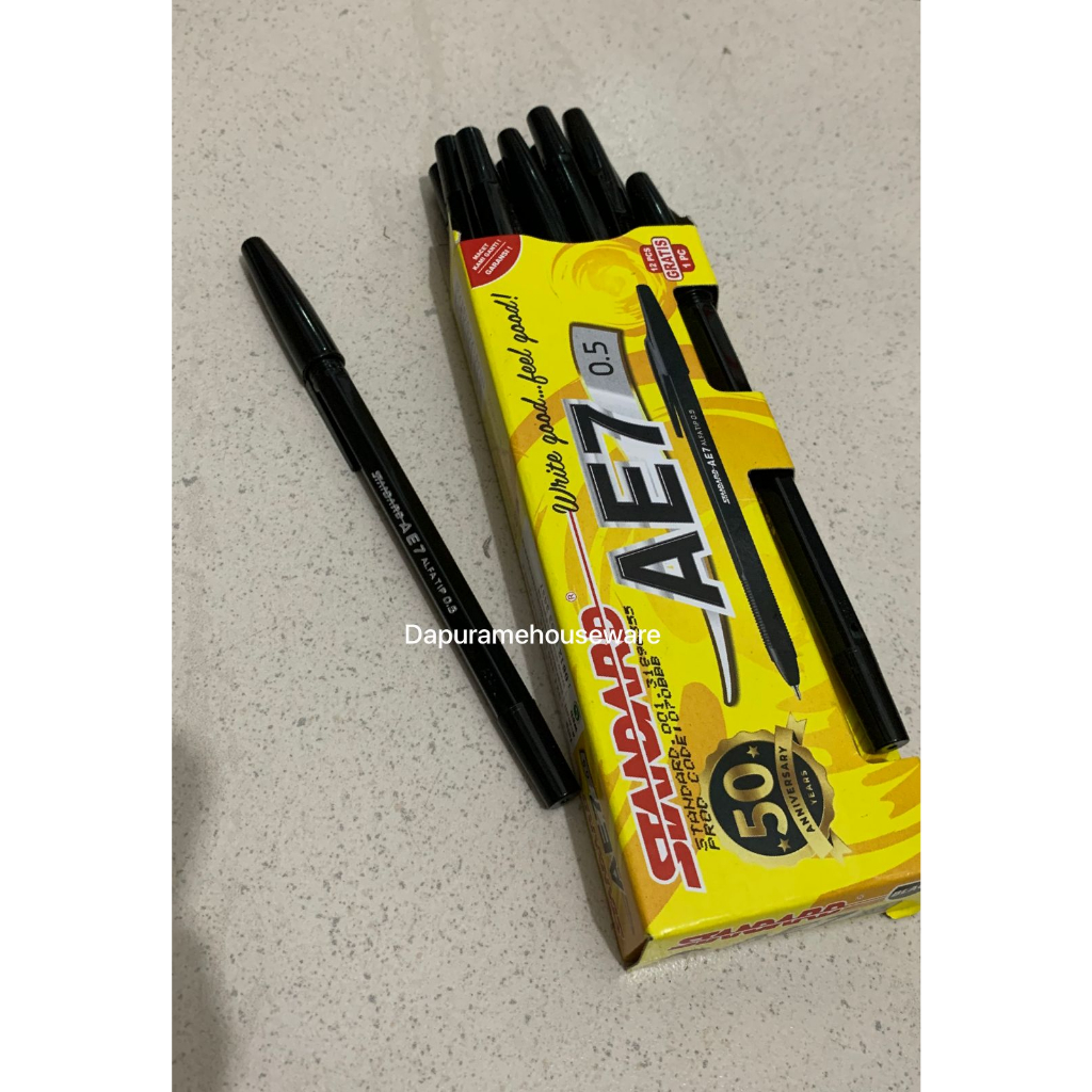 

PULPEN STANDARD HITAM AE-7 / BOLPOINT / PENA / STANDARD PEN AE 7