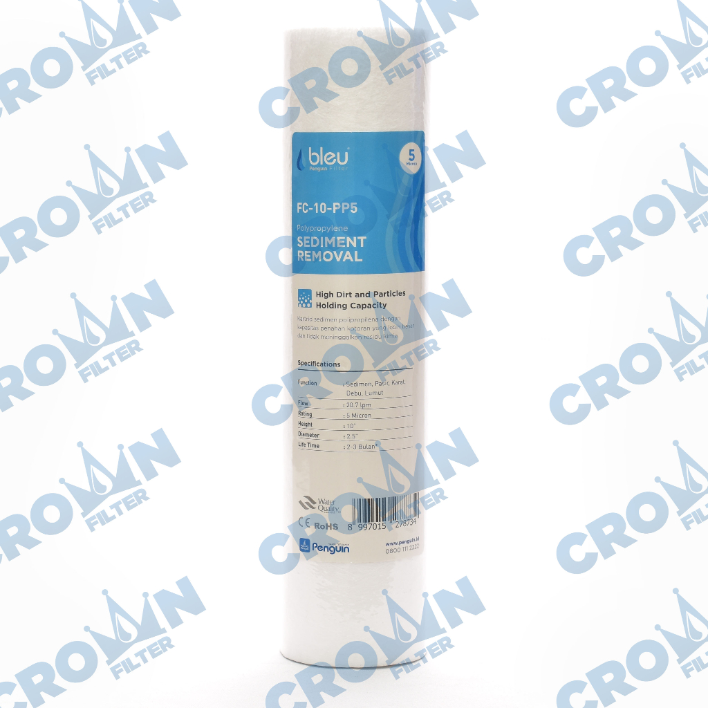 Bleu by Penguin  10" - PP Filter 10" / Cartridge PP Filter Air Bleu - Refil Filter Air 10"