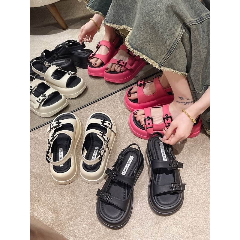 SN33683 - Sandal Wedges Korea Style Fashion Wanita Import