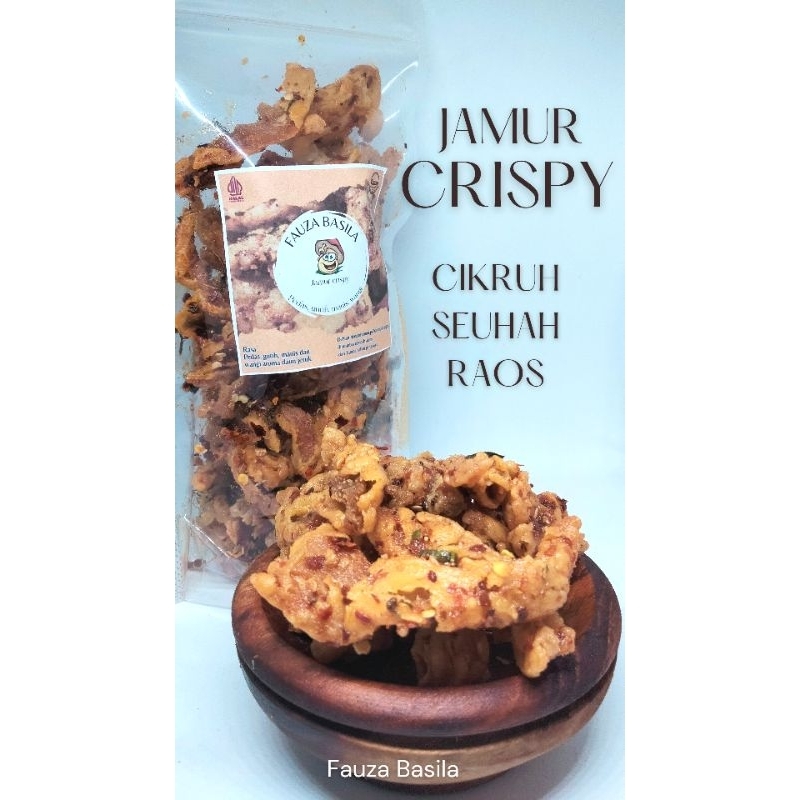 

jamur crispy kriuk pedas murah, cikruh, 100gram. fauzabasila.