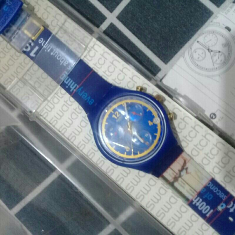 TURUN HARGA Swatch Chrono SCZ400 Blue ORI RARE