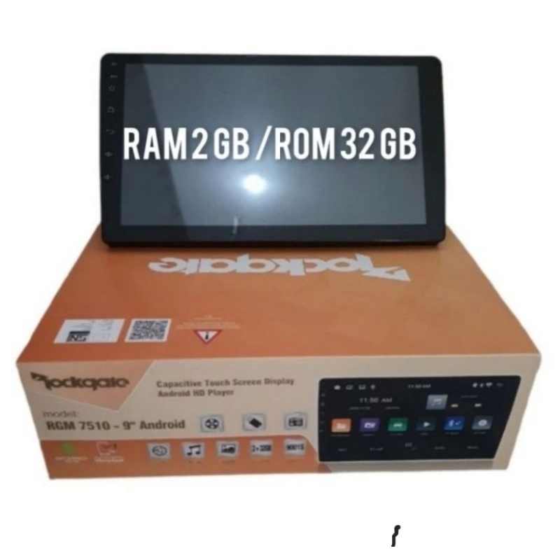 Headunit android rockgate RGM-7510 9inch Ram 2/32