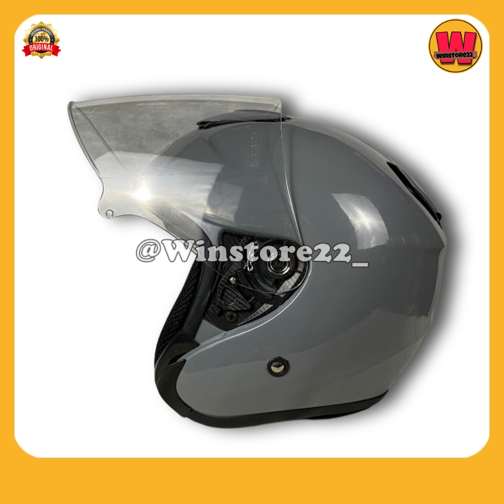 Helm Sepeda Motor Half Face Priest Kyoto Solid Whitte Black Pink Gorilla Glossy & Doff Paket Ganteng