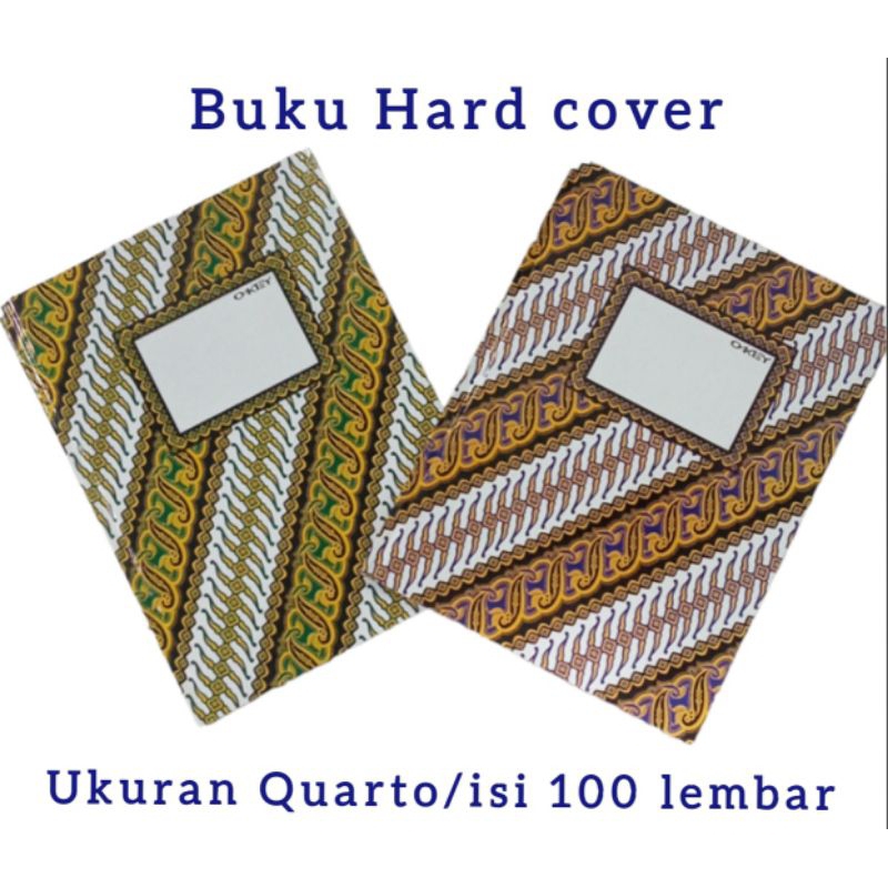

BUKU HARD COVER UKURAN QUARTO isi 100 lembar