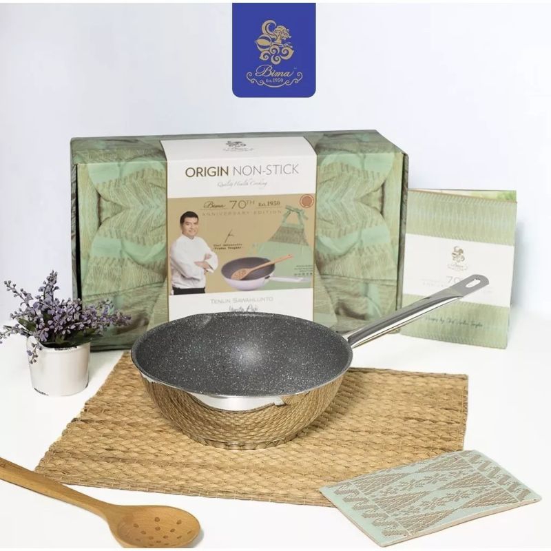 B2003924s Wok Pan Bima Origin Non Stick Stoneforce Sawah Lunto Series Limited Edition Anti Lengket