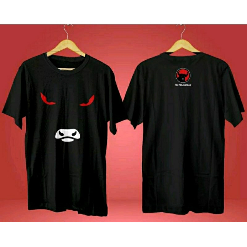 kaos pdi perjuangan / kaos ganjar pranowo / kaos kepala banteng pdi