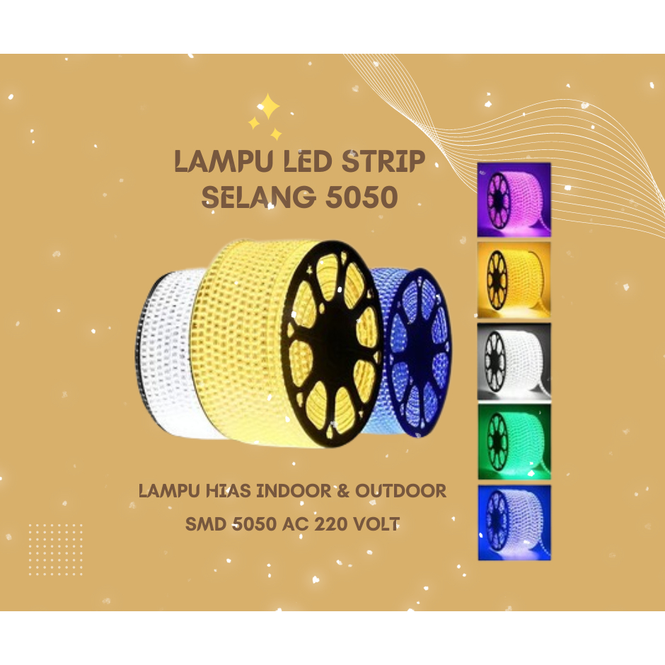 LAMPU LED STRIP SELANG SMD 5050 100M 100 METER / LAMPU PLAFON CEILING DRIP CEILING PLAFON LED 1 ROLL