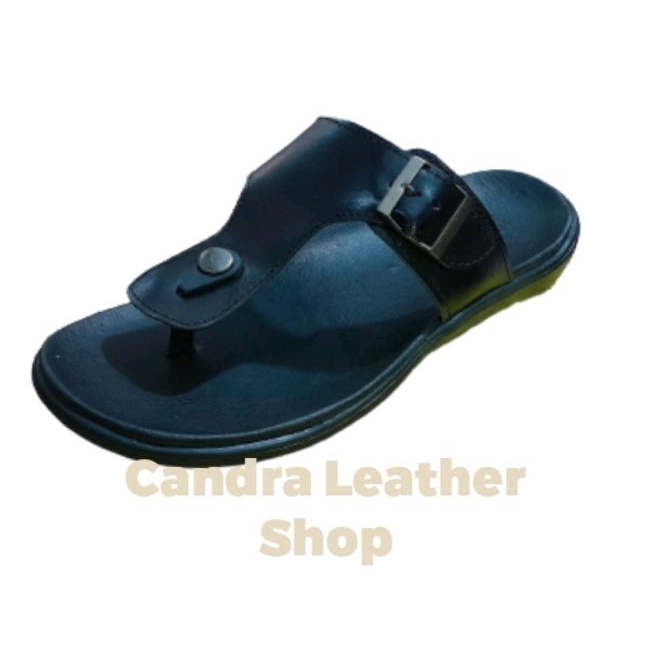 Sandal Kulit Pria Asli Garut model jepit gesper
