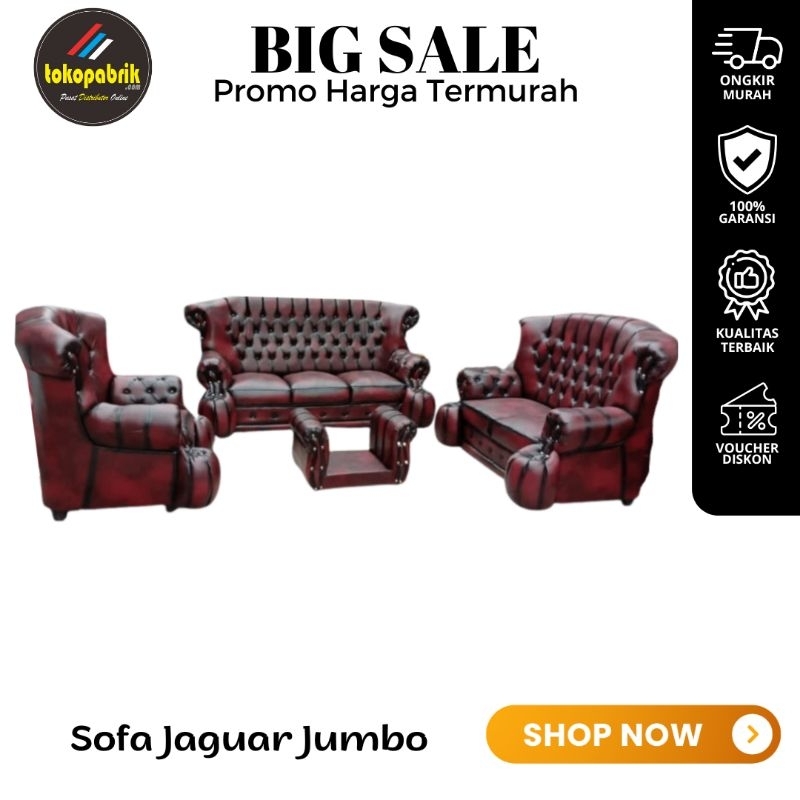 Sofa jaguar 321 jumbo sofa jaguar minimalis sofa tamu modern termurah