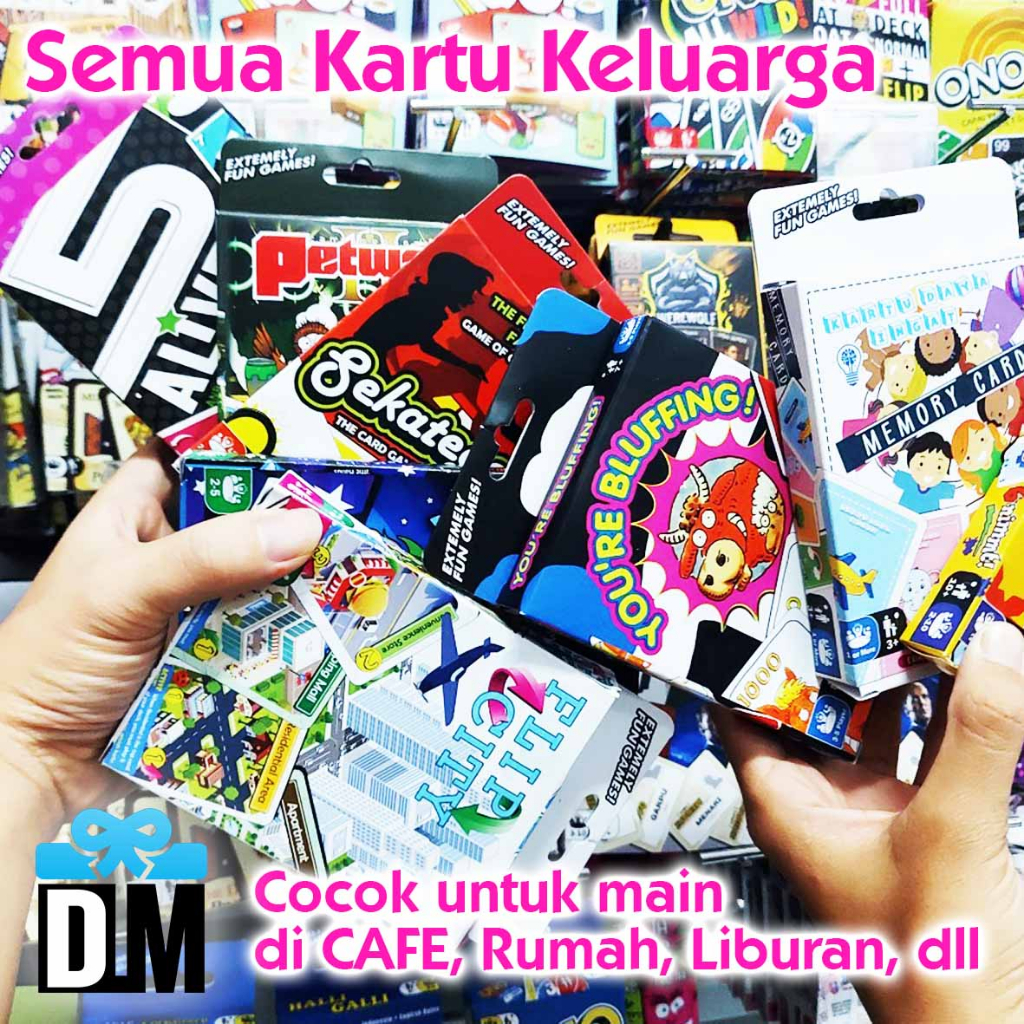 Kartu Lengkap Keluarga Buat Main Di Restoran Cafe Liburan Game Card family Koleksi Best Seller Collection All TOP Series