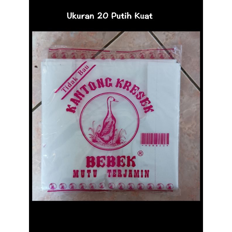 Kantong Kresek Bebek Ukuran 20 Putih