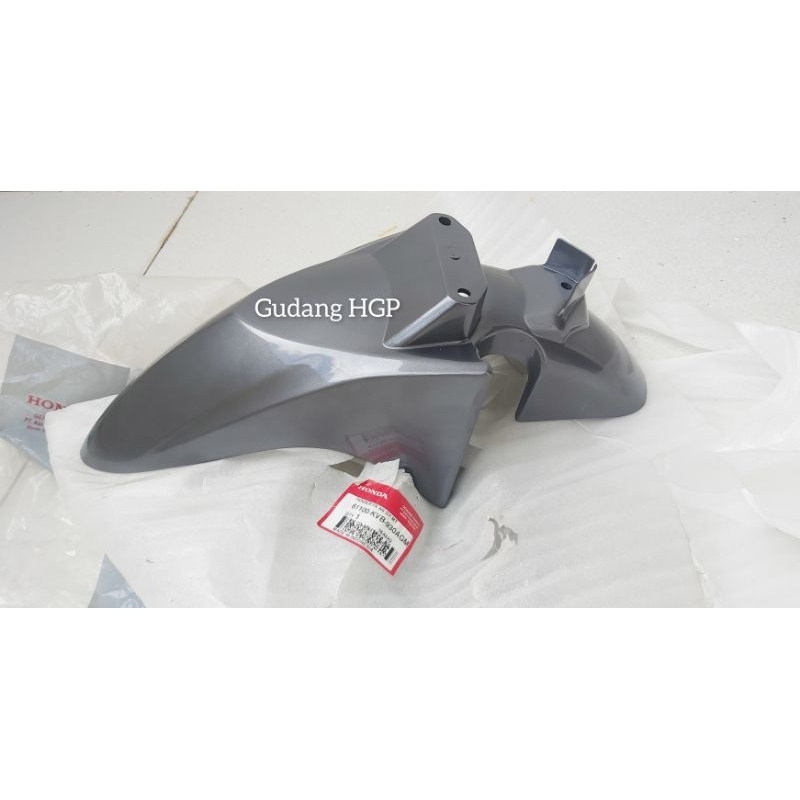 Fender Front AN GY MT Spakbor Slebor Depan Grey Abu-Abu Honda Vario 110 Karbu 61100-KVB-930AGM Ori H