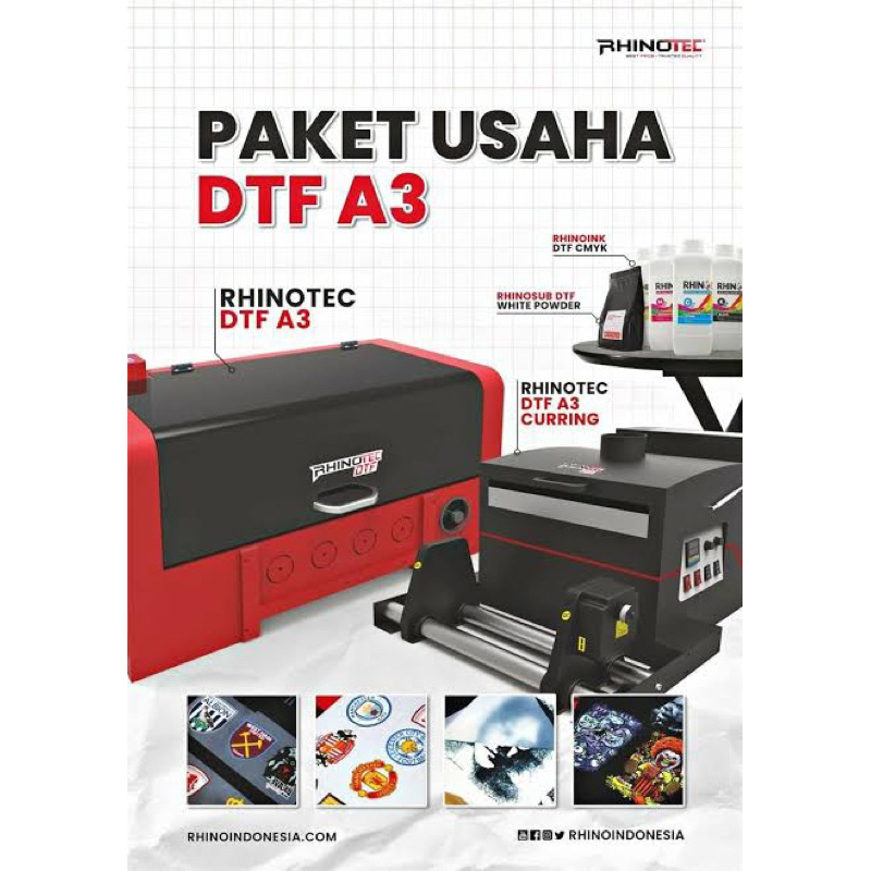 1set RHINOTECH DTF A3 print dtf pernah dipakai