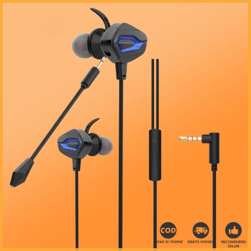 HILP Leyoya G9 Headset Gaming Pubg Bass Noise Canceling Dengan Mic Ganda Hifi Earphone