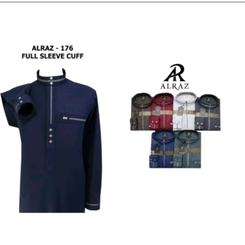 (BISA COD) JUBAH AL RAZ BORDIR KATUN PREMIUM LENGAN MANSET