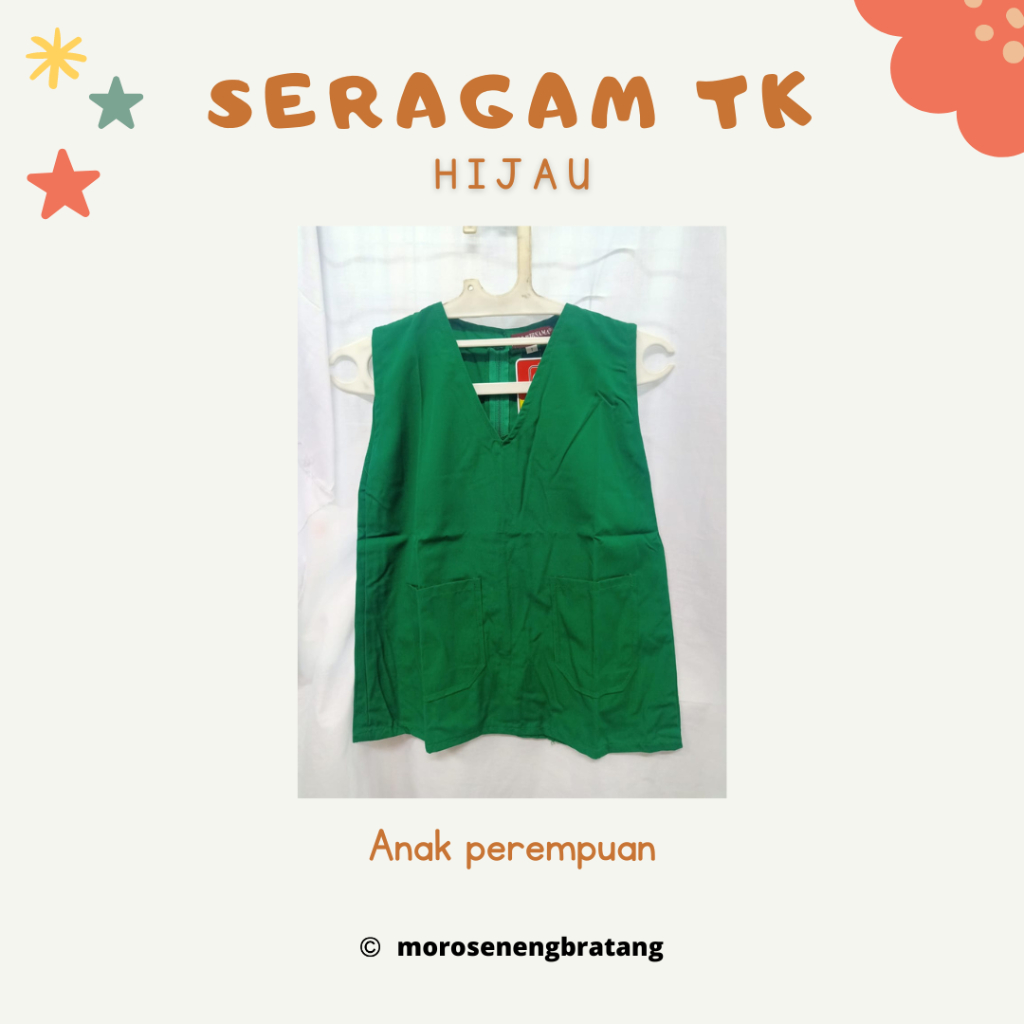 Rompi Rok HIJAU SERAGAM SEKOLAH rompi rok anak perempuan TK