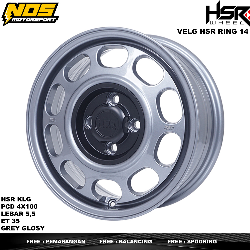 Velg Mobil Ring 14 HSR KLG Untuk Sigra, Calya, Karimun, Datsun, Avanza Motif Kaleng