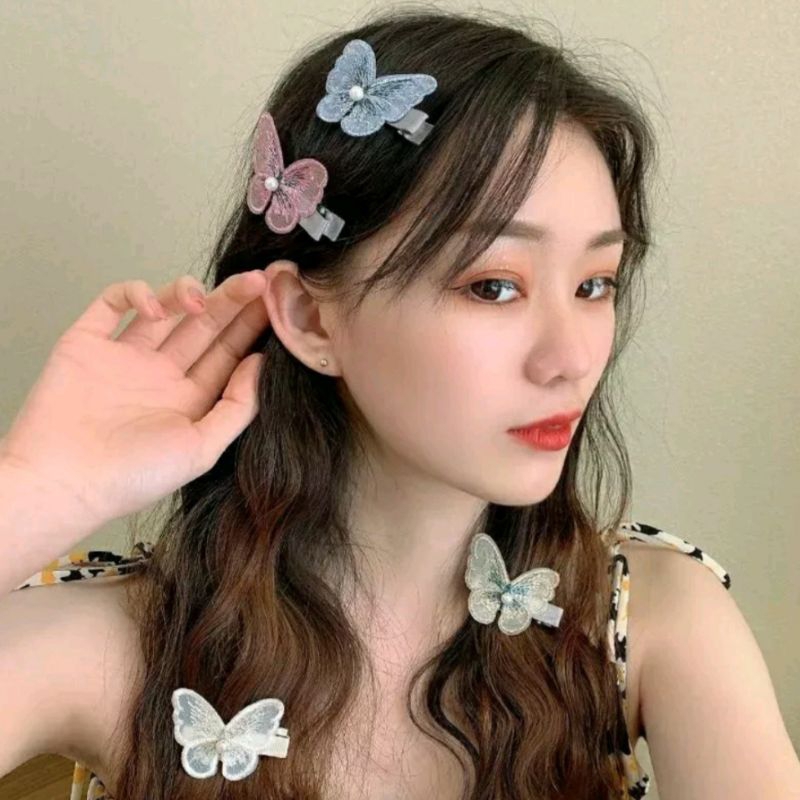 Jepit rambut kupu kupu | jepit kupukupu korea | jepit korea kupu kecil | jepit rambut korea estetik 