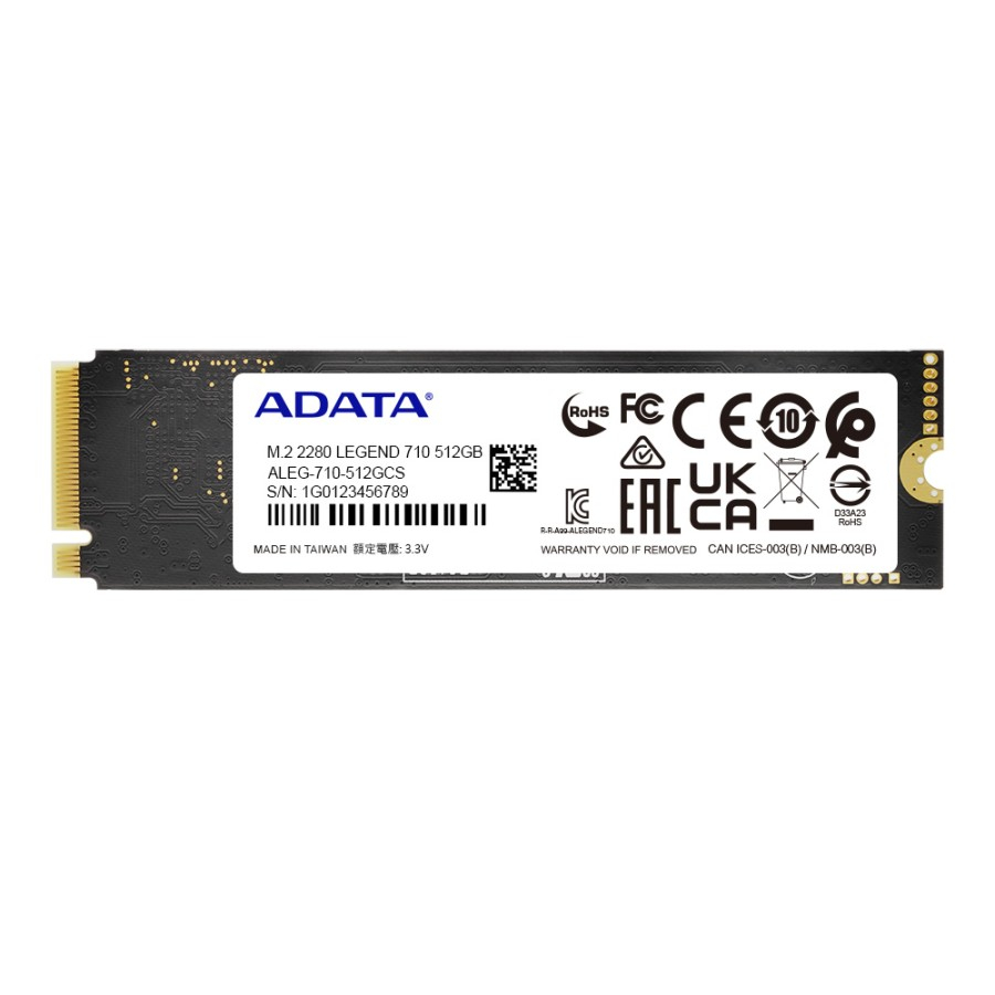 ADATA LEGEND 710 512GB SSD M.2 NVMe PCIe Gen 3x4 - SSD 512GB
