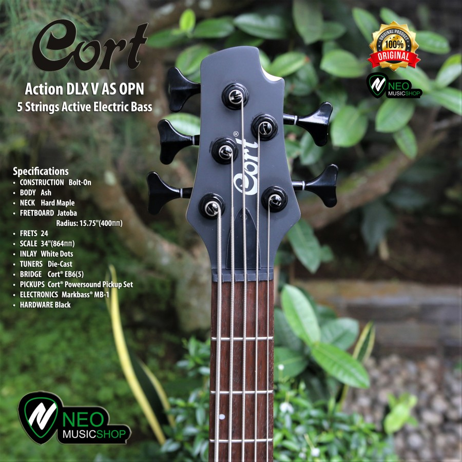 Cort Action DLX V AS OPN 5 Strings Active Electric Bass