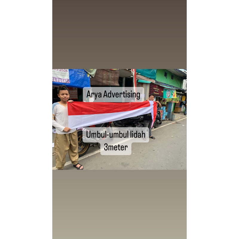 umbul-umbul merah putih lidah 3 meter