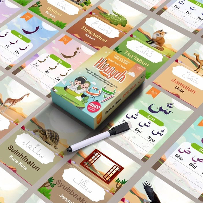 [My Book Today] Flashcard Wipe and Clean Besar Gratis Spidol + Penghapus | Mainan Edukasi Anak Flash