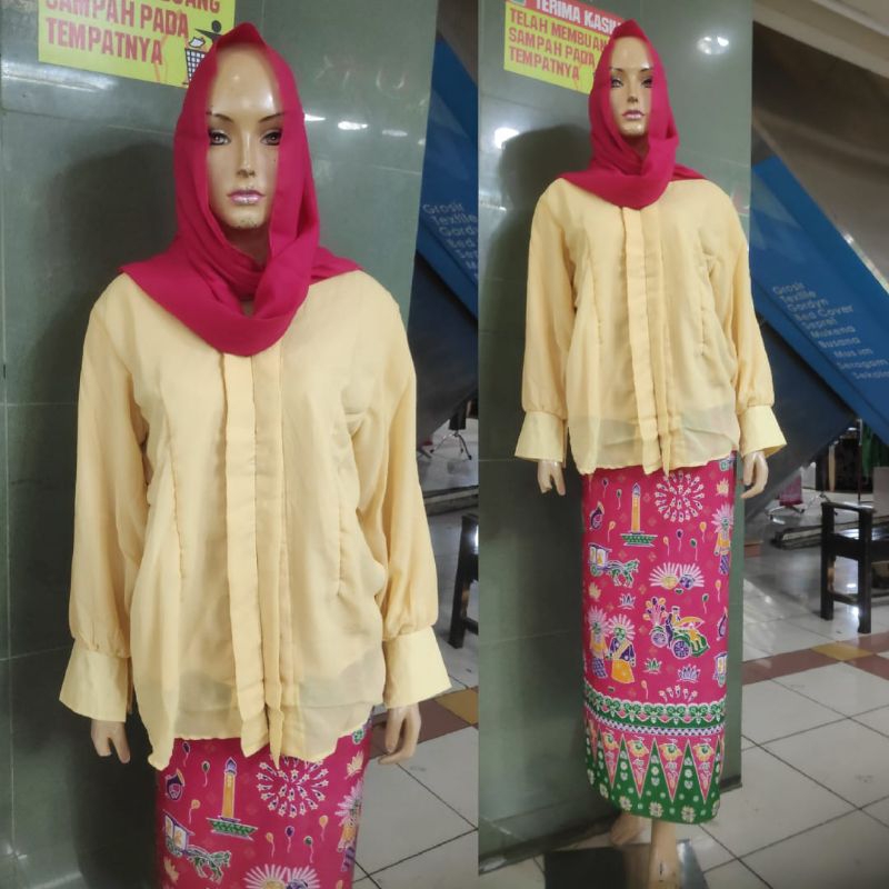 Setelan Kebaya None Warna Cream / Kebaya Pesta