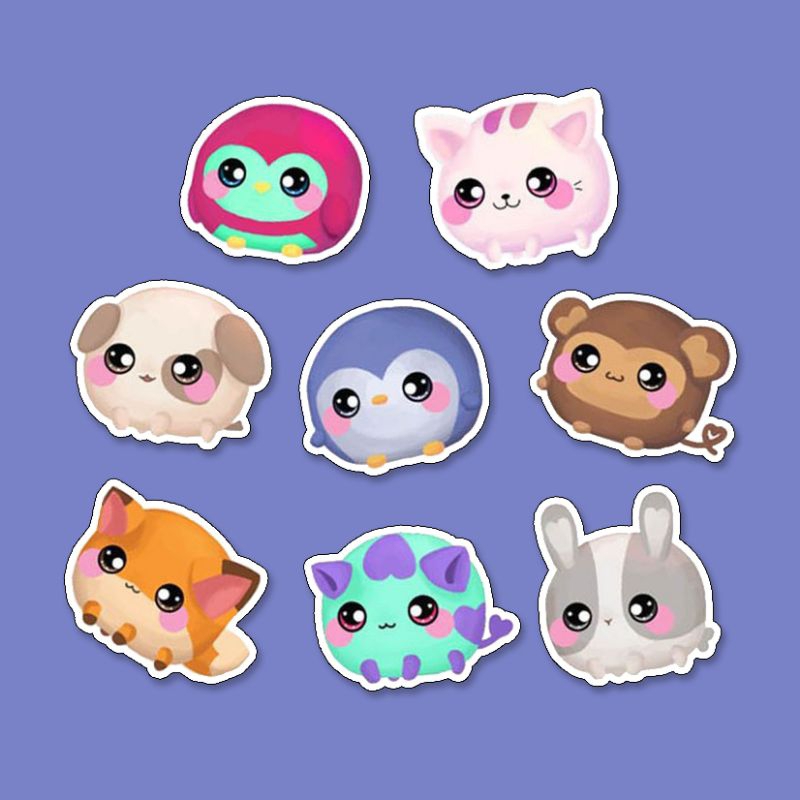 

Stiker Aesthetic Bahan Vinil Cute Animals Series