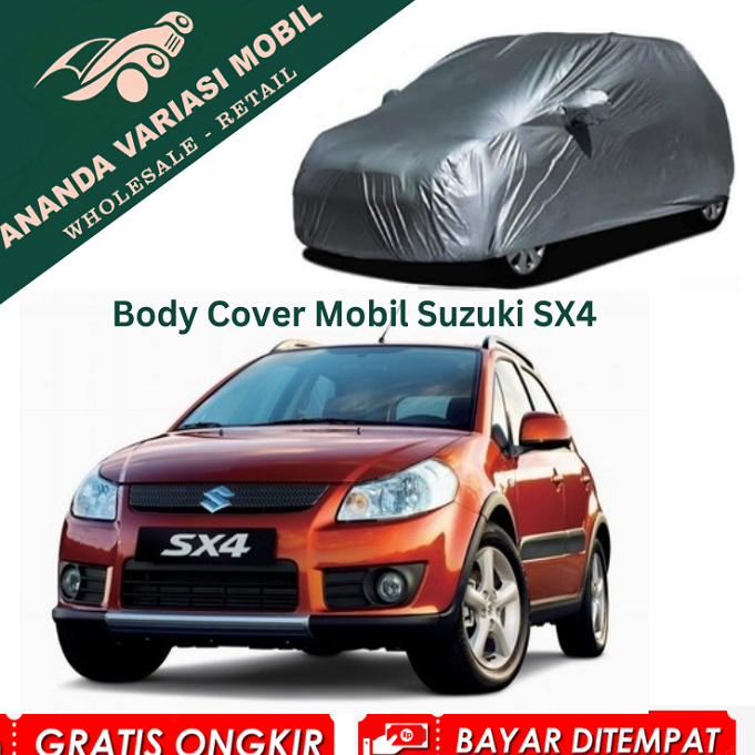 Sarung Mobil Suzuki SX4 SX-4 X-Over Silver Aksesoris Eksterior Mobil Body Cover Mobil Sarung Mobil