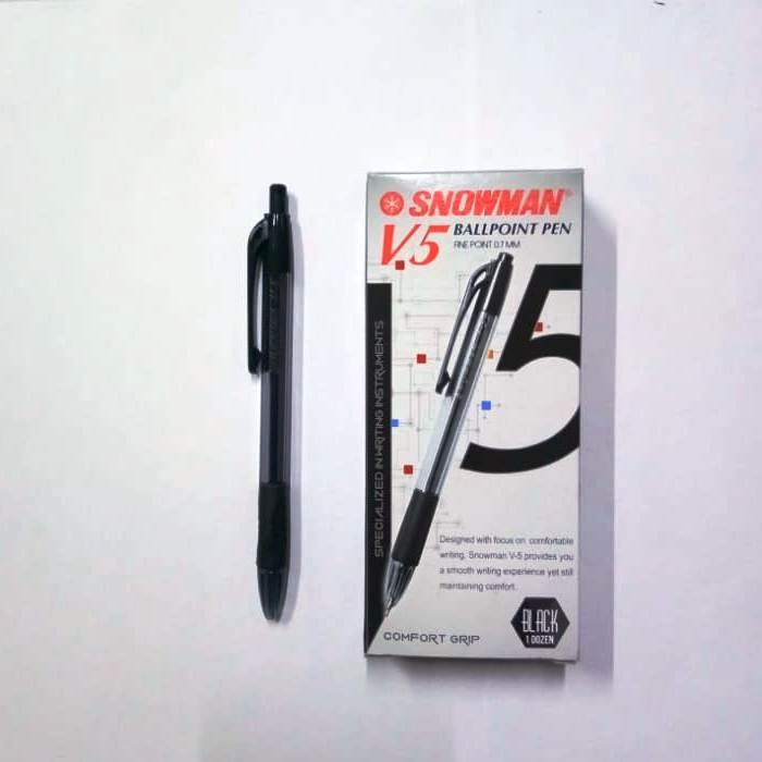 

1 Pcs Pulpen Snowman warna Hitam V.5