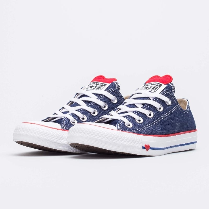 Sepatu Sneakers Wanita Converse CT AS Ox Indigo Enamel Red White