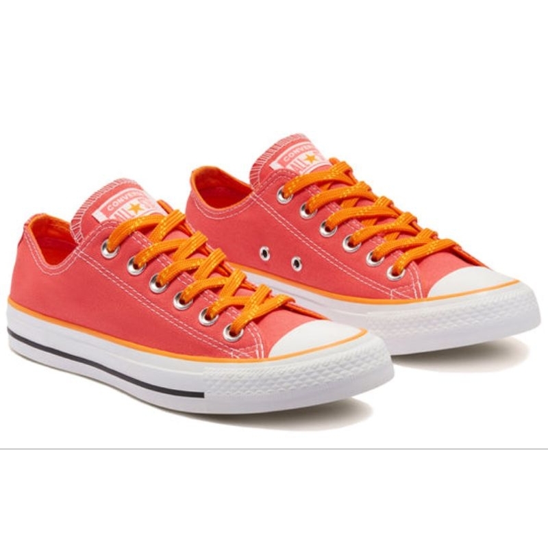 Sepatu Sneakers Wanita Converse CT AS Ox Pink Orange In Red