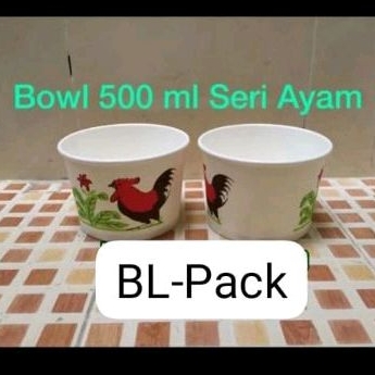 paper bowl 500 ml seri ayam isi 50 pcs
