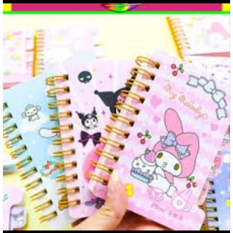 

KAN Notebook Ring 4 Pcs A7 Buku Catatan / Memo / Diary Karakter
