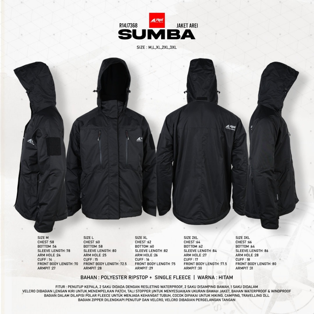 Jaket Gunung Pria Sumba Arei Outdoorgear