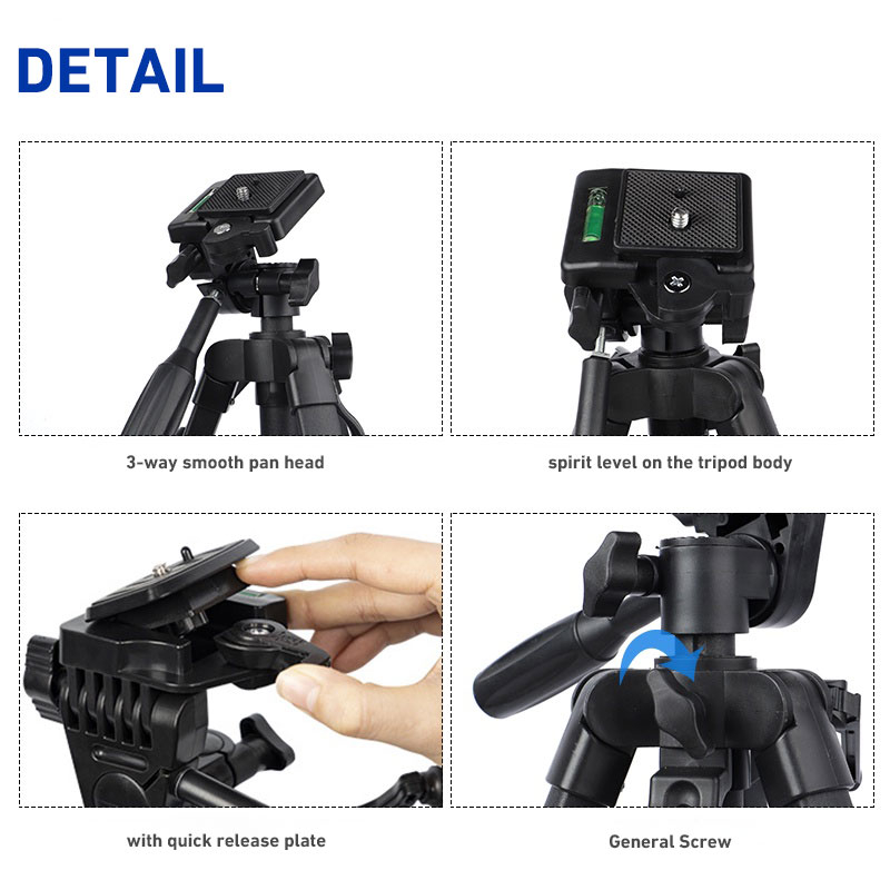 Mukava Bluetooth-Tripod 3388 handphone hp u holder Kaki Stabilizer 1. 4Meter