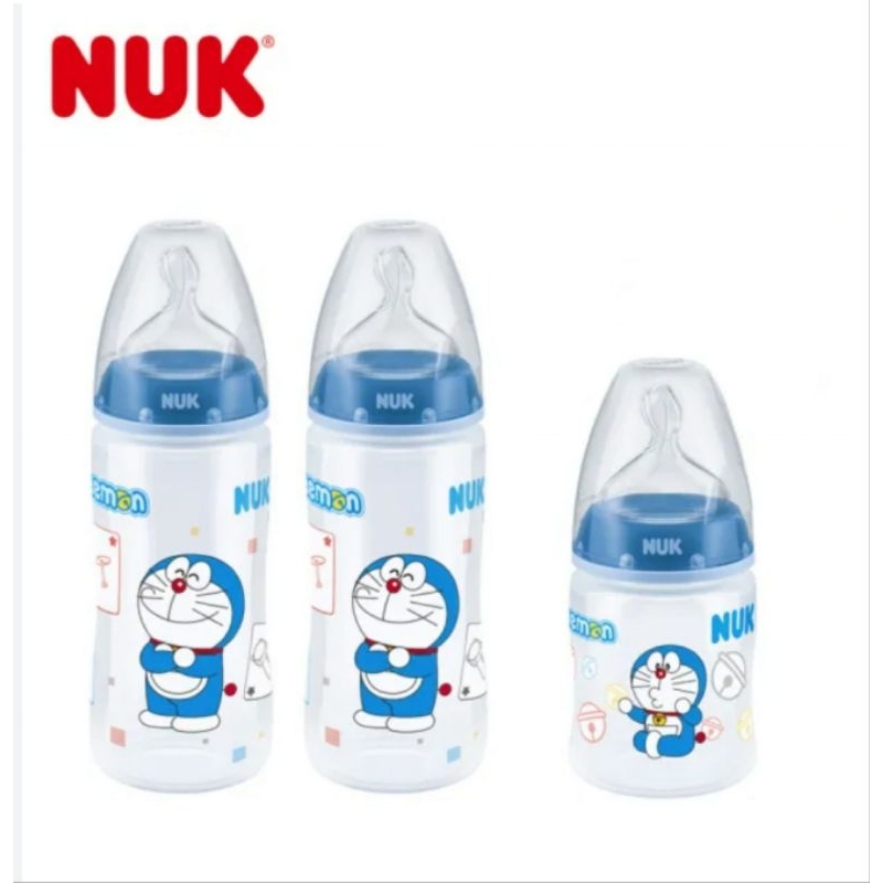ECER Botol Susu NUK Doraemon / Newborn baby bottle Dot Gepeng Empeng NUK